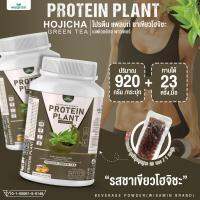 PROTEIN PLANT โปรตีนพืช สูตร 2 ( รสชาเขียว โฮจิฉะ) ขนาด 2 ปอนด์ โปรตีนจากพืช 5 ชนิด ออเเกรนิค เเถมฟรีไข่มุกบุก 23 ซอง ( จำนวน 1 กระปุก ปริมาณ 920 กรัม )