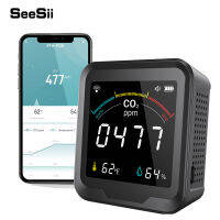 WiFi อัจฉริยะ CO2 Monitor 3ใน1ตัวตรวจจับคาร์บอนไดออกไซด์ที่ถูกต้อง Air หน้าจอที่มีคุณภาพอุณหภูมิความชื้นเครื่องวิเคราะห์อากาศสำหรับ Digital CO2เมตรสำหรับในร่มสำนักงานบ้าน