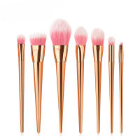 7Pcs Rose Unicorn ผมสีชมพูชุดแปรงแต่งหน้า Foundation Blending Powder Eye Face Brush เครื่องสำอาง Beauty Maquillaje