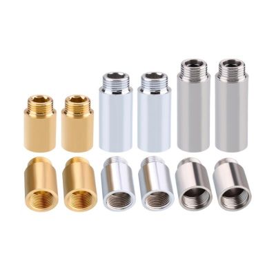 201 Stainless Steel Hexagon Socket Extension Fittings 1/2 BSP Male to Female Thread Straight Connector Water Pipe Parts