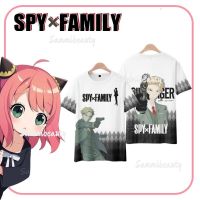 เสื้อยืดแขนลำลองขาสั้นลาย Anime Spy X Family ลาย Anya Loid Yor Forger เสื้อเสื้อยืดหลวม