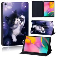 Casing Tablet เคสสำหรับซัมซุงกาแล็กซีแท็บ A8 10.5/A7ไลต์8.7/A 10.1 2019/S5E/S6 Lite/TabA 8.0 "/10.5" เคสลายสัตว์หนัง PU