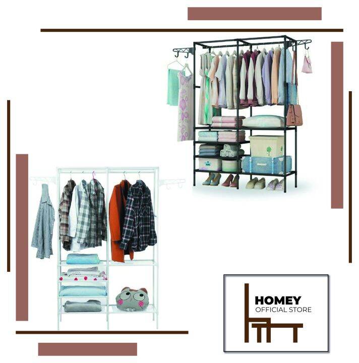 Homey Multifunctional Clothes Drying Rack Hanger Simple Large Clothes