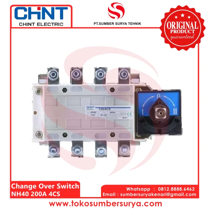 Change Over Switch Cos Nh40 4p 200a Merek Chint Lazada Indonesia