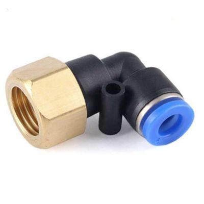 PLF Pneumatic Quick Coupling Pipe PU Hose OD 4 6 8 10 12mm Internal Thread M5 "1/8" 1/4 "3/8" 1/2 " Brass L-Shaped Elbow Pipe Fittings Accessories