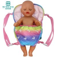 Fits15-18inch American doll Toys New Born Doll Fashion Backpack quilt cover blanket Girls gift