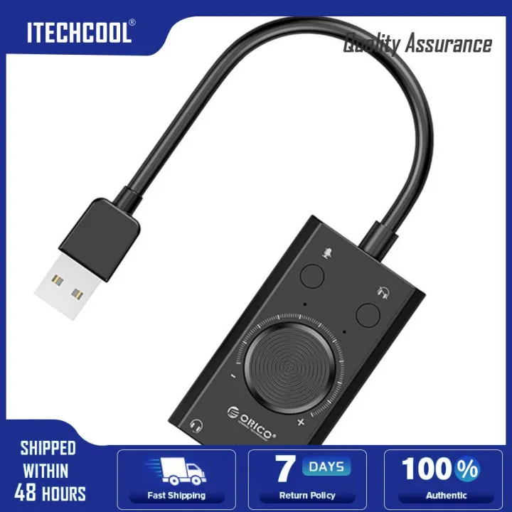 ORICO SC2 External USB Sound Card Volume Adjustable Audio Card Adapter