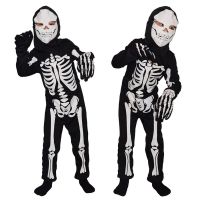 Kids Halloween Costume Skeleton Skull Cosplay Jumpsuit Ghost Bone Scary Skeleton Clothes Halloween Carnival Costumes for Child