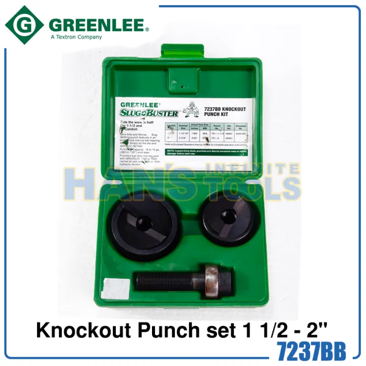 Greenlee 7237BB Knockout Punch Set 1 1/22 Lazada PH