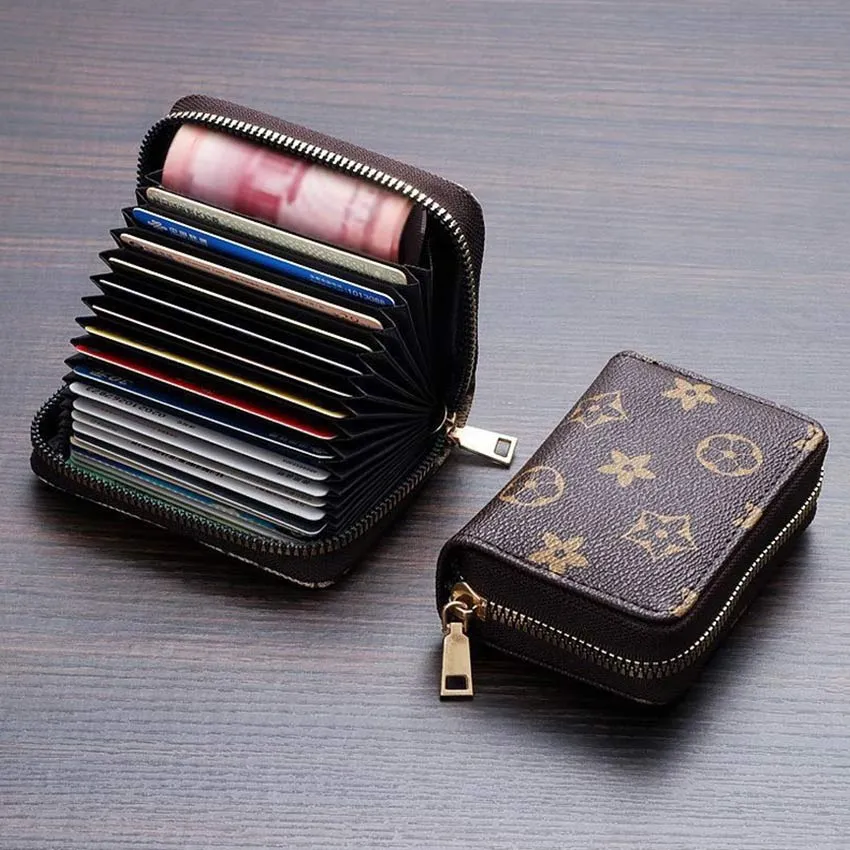 LAYRUSSI New Fabric Coin Purse Women Double Zipper Small Wallet Key Pouch  Travel Card Holder Fashion Female Vintage Coin Bags