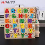 HIMISS RC Wooden Alphabet Puzzle For Toddlers 1 2 3 4 5 Years Old Cartoon