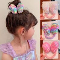 Summer Girl Bow Hairpin Sunshine laser sequins Cute Baby Childrens Hair Accessories Simple and convenient to tie hair