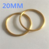 20 pcs 40mm 1.6IN Metal Gold O Ring D Webbing Belt Ribbon Buckle Strap Non Welded Round Adjuster Belts