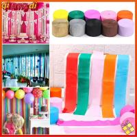 QIANGDI 1ม้วนศิลปะงานฝีมือพรรคซัพพลายเด็กอาบน้ำตกแต่งสีเครปกระดาษ Streamers DIY กระดาษตกแต่งงานแต่งงานพวงมาลัยถ่ายภาพฉากหลัง