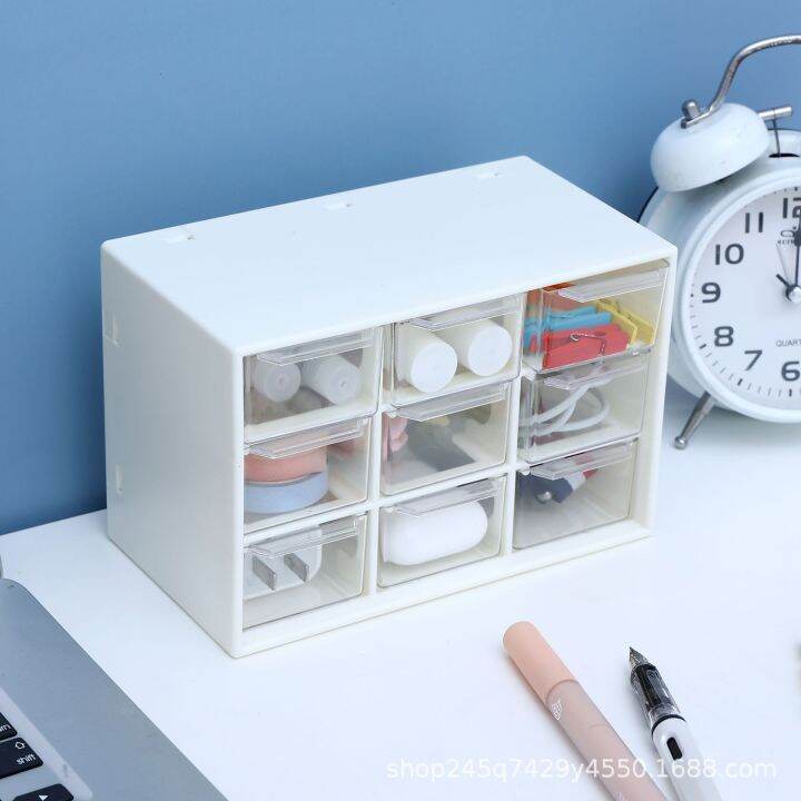 cod-ins-style-girl-bedroom-nine-grid-storage-box-9-grid-hand-account-tape-transparent-drawer-style-desktop