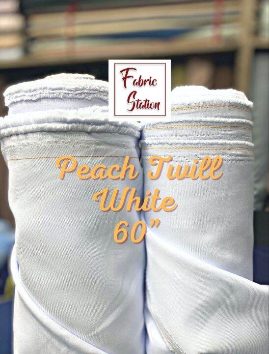 LIMERICK White, Italian Peached Twill