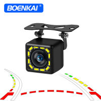 Boenkai Universal รถกล้องมองหลัง12 LED CCD พร้อม Dynamic Trajectory ที่จอดรถย้อนกลับกันน้ำ NTSC กล้อง