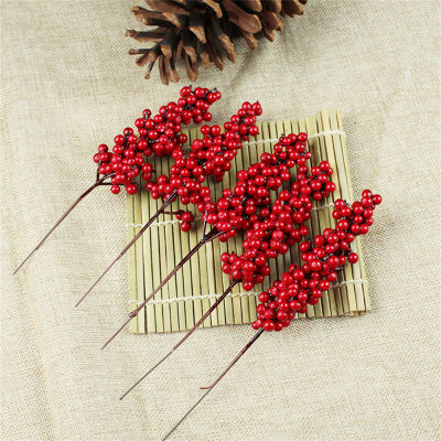 New Year Gifts Holiday Ornaments Festive Garlands Artificial Pine Cones Christmas Berry Bouquet Home Decoration