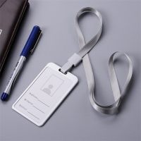 【CW】 Men Business Bank Credit Card Holder Name ID Cover Holders Metal Badge with Lanyard