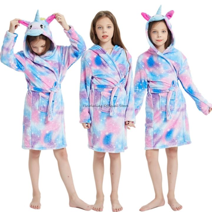 xiaoli-clothing-เด็กเสื้อคลุมอาบน้ำเด็กยูนิคอร์นเสื้อคลุมสำหรับหนุ่มๆสาวๆ-kigurumi-สัตว์สักหลาดชุดนอนชุดนอนเด็กสายรุ้ง-p-eignar