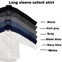 เสื้อเชิ้ต คอปก แขนยาวผ้าอ๊อกฟอร์ด มีไซส์ใหญ่M-XXXXL Long sleeve oxford shirt