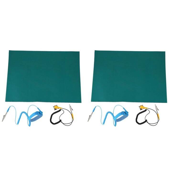 2X AntiStatic Mat Phone Repair Soldering Pad With Ground Wire ESD