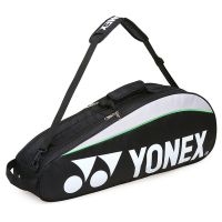 YONEX ไม้ตี3กระเป๋าแบดมินตันพร้อมช่องใส่รองเท้าไม้เทนนิสสควอชดั้งเดิมกระเป๋ากีฬาผู้ชายผู้หญิง