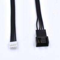 10pcs/lot 12cm PWM mini 4pin fan to mirco 4pin Power Adapter Black Cable for Videocard VGA Graphics Card