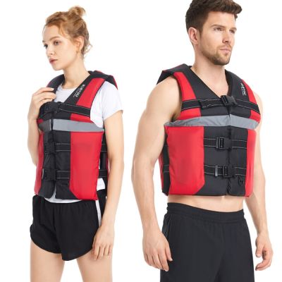 2022 new adult life jacket car pillow foldable buoyancy vest men and women portable safety rescue buoyancy swimming life jacket  Life Jackets