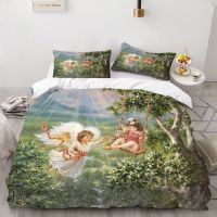 【hot】✥┋☂ 2/3 Pieces Painting Set Ancient Duvet Cover Cartoon Warm Bed Quilt Kids Bedroom