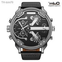 ⌚ นาฬิกา Mens watch oulm quartz both belt leisure trend as 3548