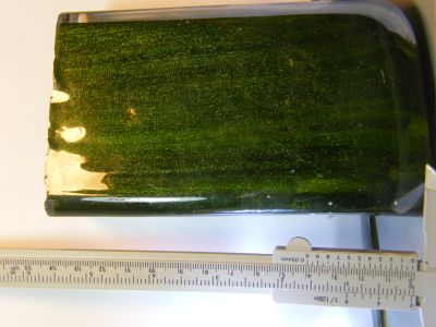 1142 g+ กรัม 190x100 มม สีเขียว พลอยก้อนสำหรับตัดสำเร็จรูป เนื้อแข็ง  GREEN RUTILATED QUARTZ