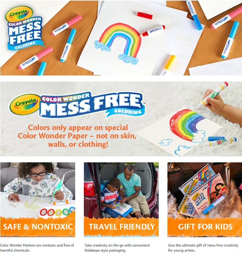 Crayola Color Wonder Magic Light Brush - Mess Free 