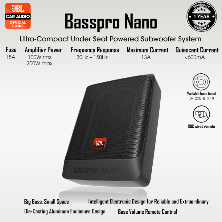 JBL BassPro Nano | High Performance Powered Active Subwoofer | Lazada
