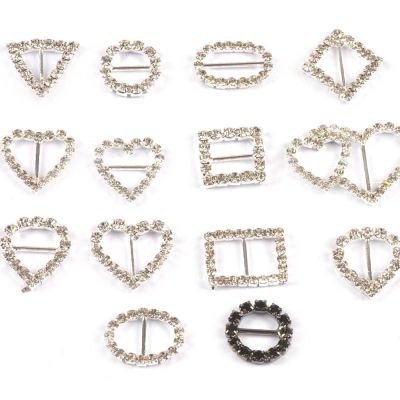 【cw】 10Pcs Shapes Rhinestones Metal Material Sliders Adjuster Wedding Jewelry Clothing