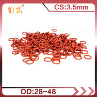 Watch2023 Apr5PCSlot Red Silicon O-Ring SiliconeVMQ CS 3.5mm OD33 mm Rubber O Ring Seal Gasket Rings Washers