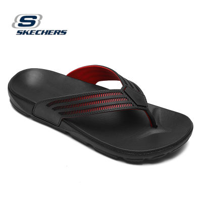 2023Skechers Sketchers Mens Sandals Online Exclusive Sports and Leisure Eaford Thurum Sandals -8790144-NVY - Air Cooled, Arch fit, relaxed fit, pure fit