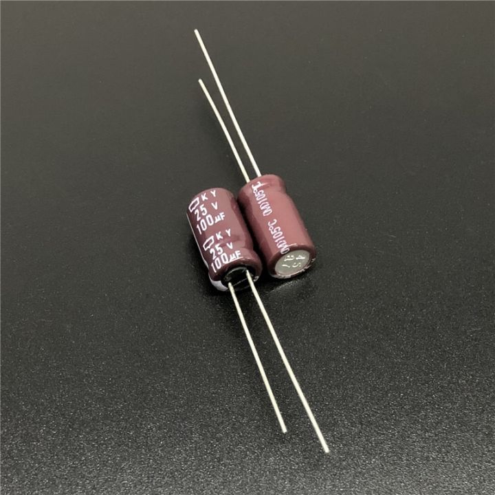10pcs-100uf-25v-ncc-ky-series-6-3x11mm-low-impedance-original-25v100uf-motherboard-capacitor
