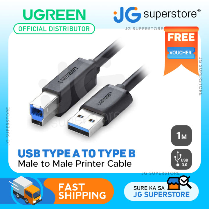 UGREEN USB 3.0 Type-A Male To Type-B Male Cable With 5Gbps Transfer ...