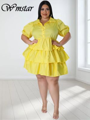 Wmstar เดรสผู้หญิงไซส์พิเศษชุดเดรสเสื้อตัวเล็กน่ารักฤดูร้อนเรียบหรูชุดวันเกิดแฟชั่นจัดส่งจากผู้ผลิต