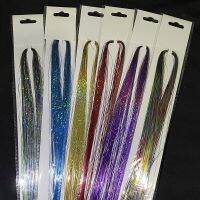 [hot]○  Hair Tinsel 120Pcs/Lot 90cm Thin Colorful Silk Extensions Dazzles Hippie for Braiding Headdress