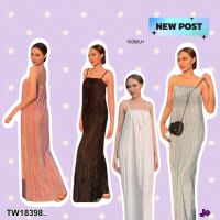 ME18398  Maxi Dress เดรสยาวผ้าอัดพลีส ซาตินยืดนุ่มเงาสวยสุดๆ สายเดี่ยว ช่วงอกผูกโบว์แต่ง เนื้อผ้า ซาตินนุ่มอัดพลีส ใส่ไปเที่ยวพักผ่อนหย่อนจิต หรือจะใส่ถ่ายรูปเล่นก้อดูทัชจัยมากค๊าา ต้องมีติดตู้เสื้อผ้าแล้วจ้า