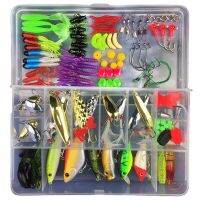 Multiple Types of Fishing Luya Bait With Hook Including Minnow Popper Spoon Frog LureLures Baits