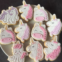 【CW】6ชิ้นกล่อง Unicorn Cookie Cutters พลาสติก3D การ์ตูนเค้กบิสกิตแม่พิมพ์แสตมป์ครัวเบเกอรี่เครื่องมือ Unicorn Party อุปกรณ์ตกแต่ง