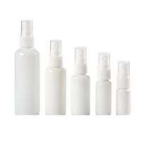 ขวดพลาสติกสีขาว Hand Sanitizing Spray Mist 10Ml 20ml30ml50ml 100Ml Empty Cosmetic Refillable Toner Sample Bottle 50Pcs