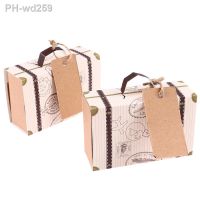 10 PCS Mini Travel Suitcase Candy Box Kraft Paper Chocolate Favor Gift Boxes Travel-inspiring Favor Box Party Decor Supplies