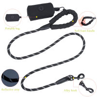 Pet Leash with Bag 1.5M Reflective Strong Dog Leash with Comfortable Padded Handle HeavyDuty Durable Untwisted Nylon Rope Leash