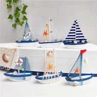 Marine Nautical Creative Sailboat Mode Room Decoration DIY Figurines Miniatures Mediterranean Style Ship Small Boat Ornaments