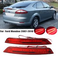 ไฟ LED สะท้อน Bemper Belakang LED 2ชิ้นสำหรับ Ford Mondeo 2007 2008 2009 2010การเตือนหยุดไฟเบรกรถอุปกรณ์เสริมรถยนต์ไฟตัดหมอก