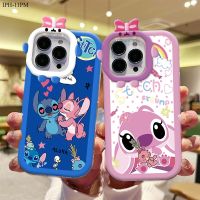 iPhone 11 X XS Max 6 6S 7 8 Plus Pro Compatible เข้ากันได้ เคสไอโฟน สำหรับ Cartoon Stitch Pattern เคส เคสโทรศัพท์ เคสมือถือ Protective Shell Full Back Cover Soft Cases Shockproof Casing